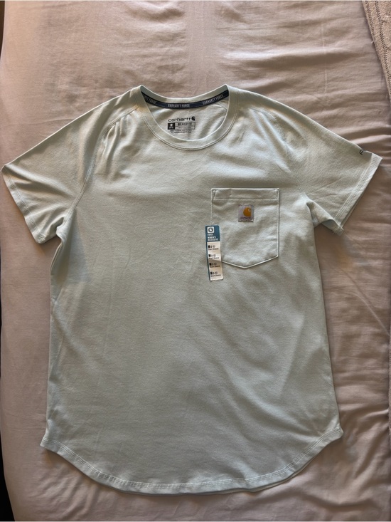 Carhartt Tops - Carhartt Short Sleeve Pocket Tee in Light Mint Green